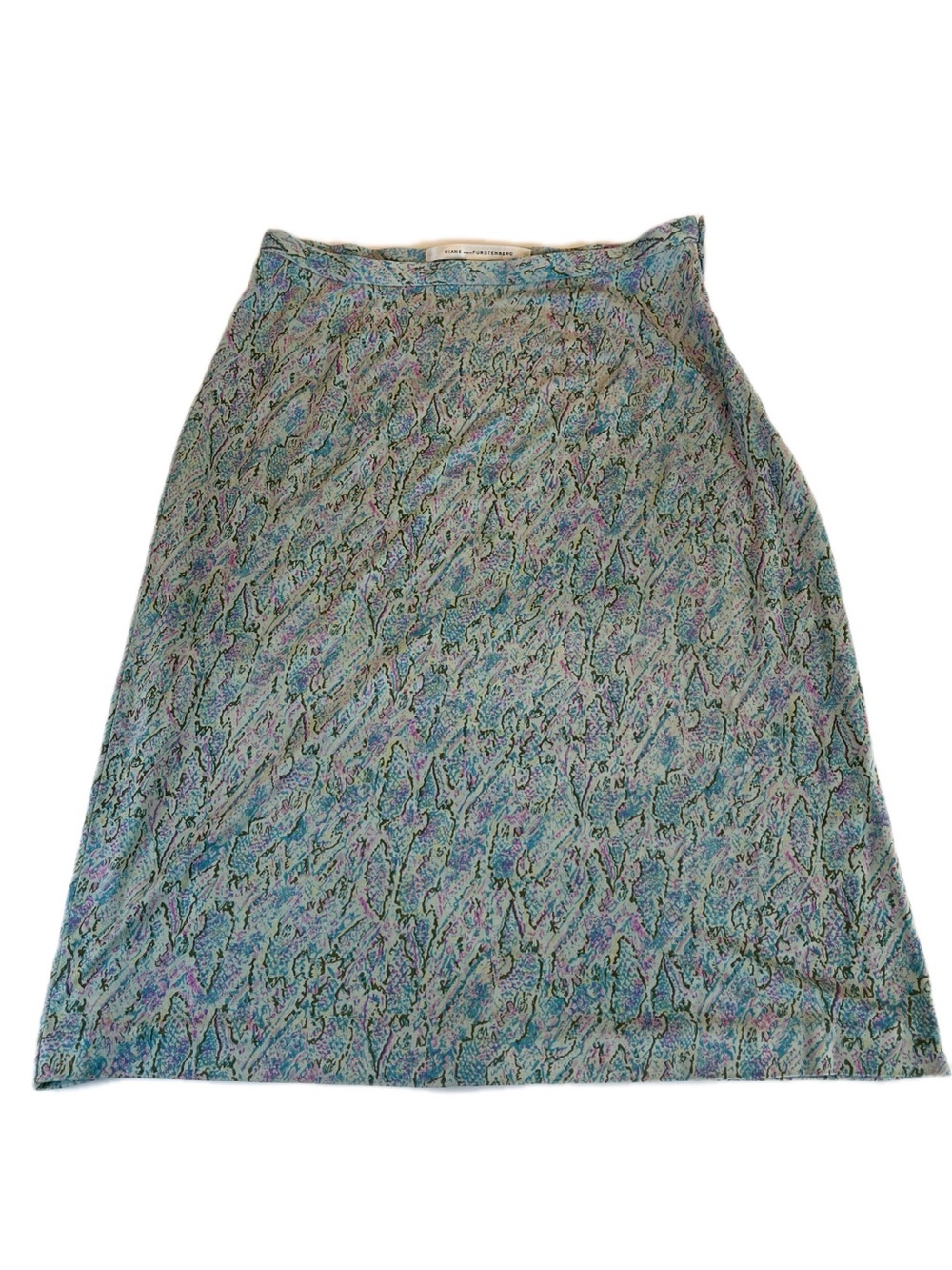 Diane von Furstenberg Skirt A-Line Size 6 Silk Abstract Print